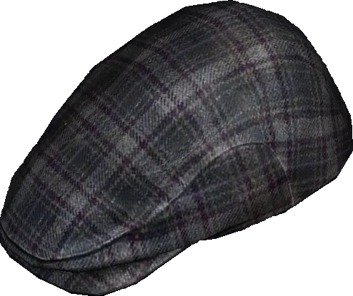 Flat Cap Black Check